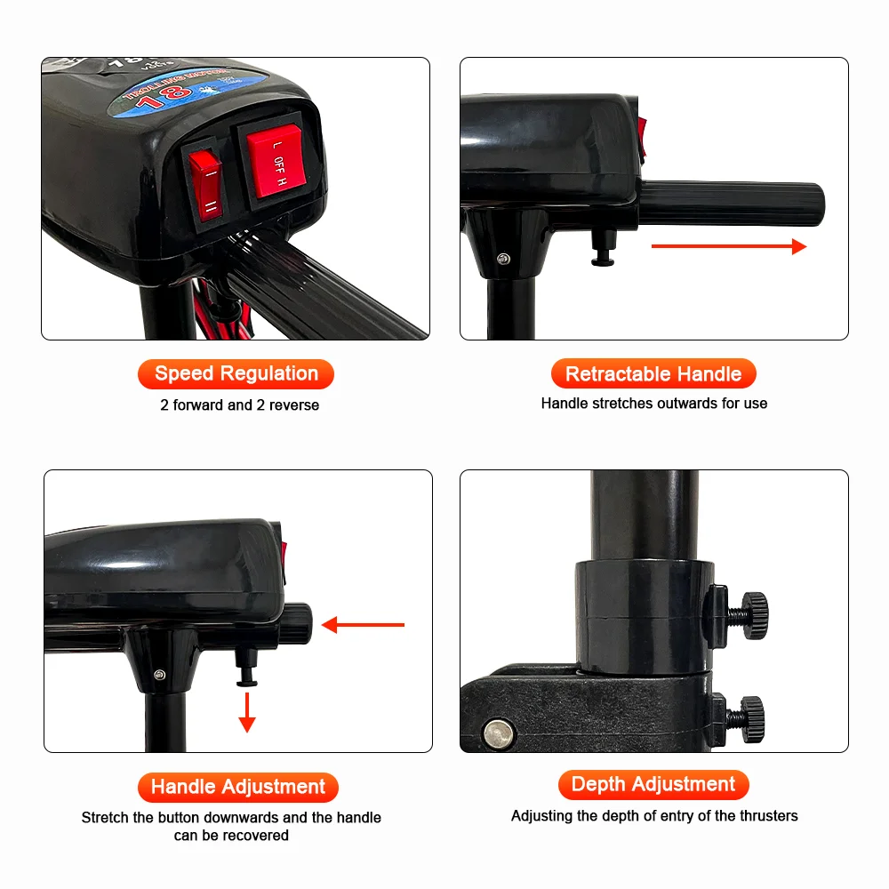 Savage Marine 18LBS ไฟฟ้า Trol - Fishing Boat Trolling Motor บทวิจารณ์และราคา