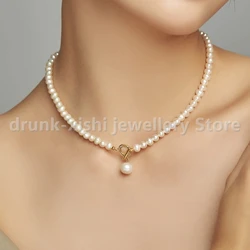 Natural Light South Sea Pearl Retro Luxury Simple Versatile Ot Clasp Necklace Collarbone Chain At Birthday Party Free Shipping