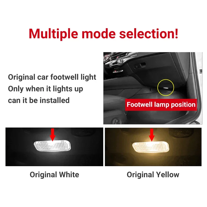 For Audi A1 8X A3 8V 8Y A4 B8 B9 A5 8T A6 C6 C7 C8 A7 A8 D3 D4 D5 Q2 Q3 8U F3 Q5 8R FY Q7 4L 4M Car Footwell Atmosphere Lights