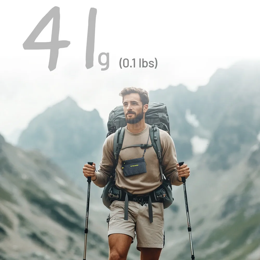 2025 NITECORE NPP01mini حقيبة كتف خارجية عبر الجسم بسعة 0.5 لتر 4.1 جرام حلقات مادة متينة خفيفة الوزن للغاية على كلا الجانبين