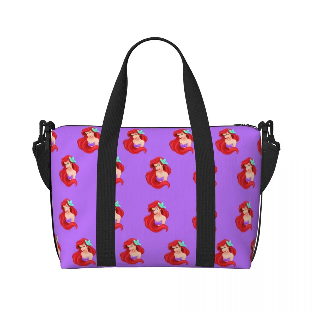 

Пляжная большая сумка на заказ «Русалочка» для женщин, очень большие дорожные сумки для спортзала Carry On Fish, аниме, дорожные сумки для покупок