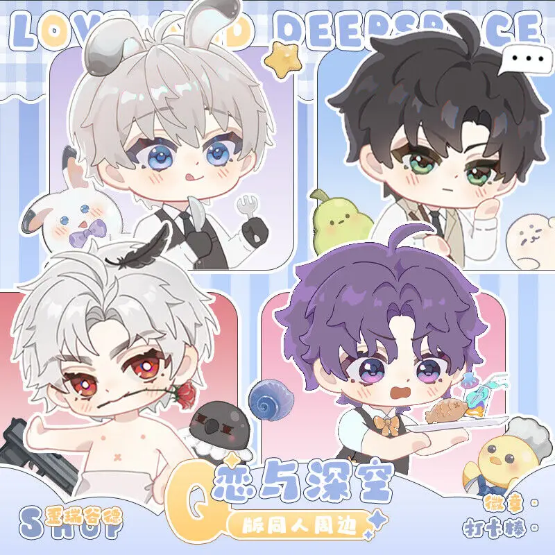 Love and Deepspace Sylus Rafayel Zayne Xavier  Anime Cospaly Badge Emblem Brooch Clock in Standing Board Punch the card Gang