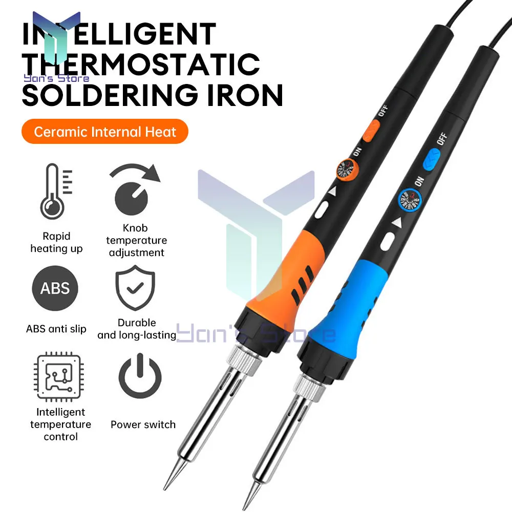 

Soldering Iron AC220V/AC110V 60W Ceramic Internal Heat Intelligent Thermostatic Electric Soldering Iron For Soldering Repair