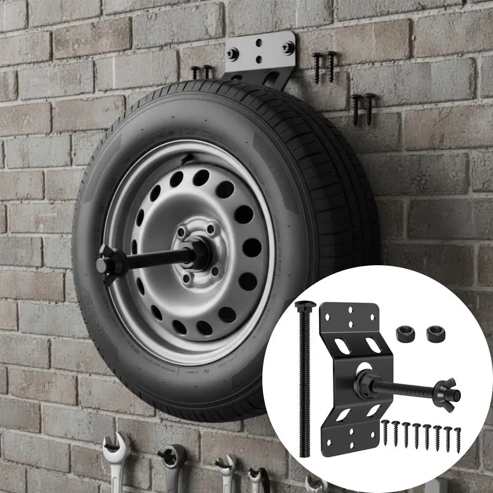 

Heavy Duty Enclosed Trailer Tire Bracket Easy Installation Upgraded Design Wall Mount Spare Tire Bracket Secure Storage