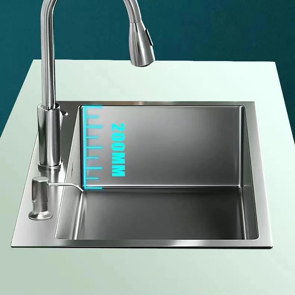 Kitchen Sinks 304 Stainless Steel Sink Single Sink Fregadero Cocina Kitchen Fixture CE RoHS 싱크대 주방 اواني منزلية للمطبخ Для Кухні