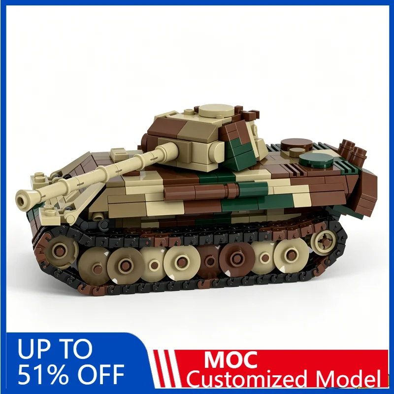 NEU 666-teiliger Schwerlastfahrzeug Ausf.G Panzer Modellbausatz DIY Lernspielzeug Militärfahrzeug Ausstellungsstück Sammlerstück Geschenk