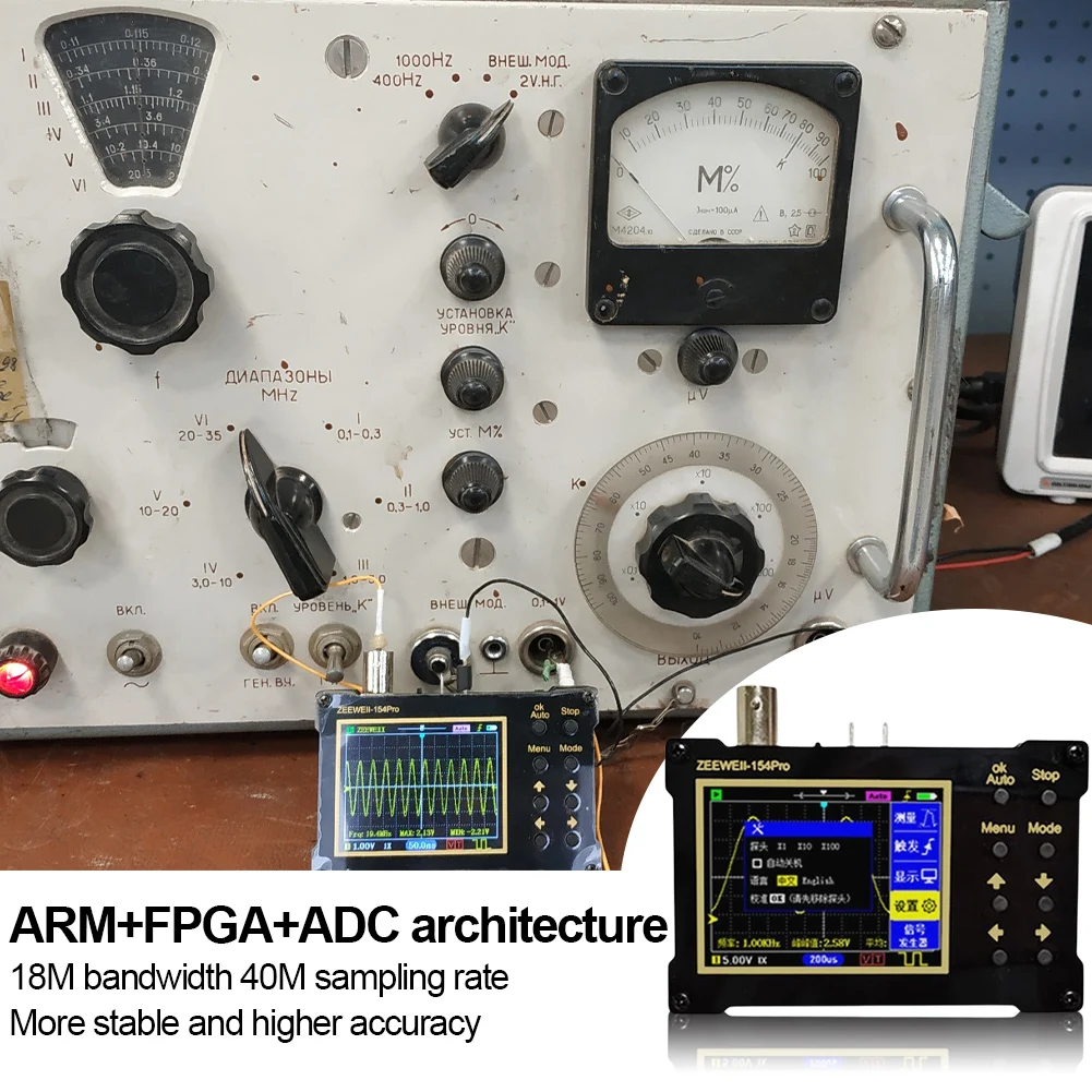 الرقمية السيارات اللوحي راسم الذبذبات 2.4 بوصة TFT LCD شاشة 18 ميجا هرتز عرض النطاق الترددي تخزين راسم الذبذبات عدة لإصلاح السيارات/الأجهزة