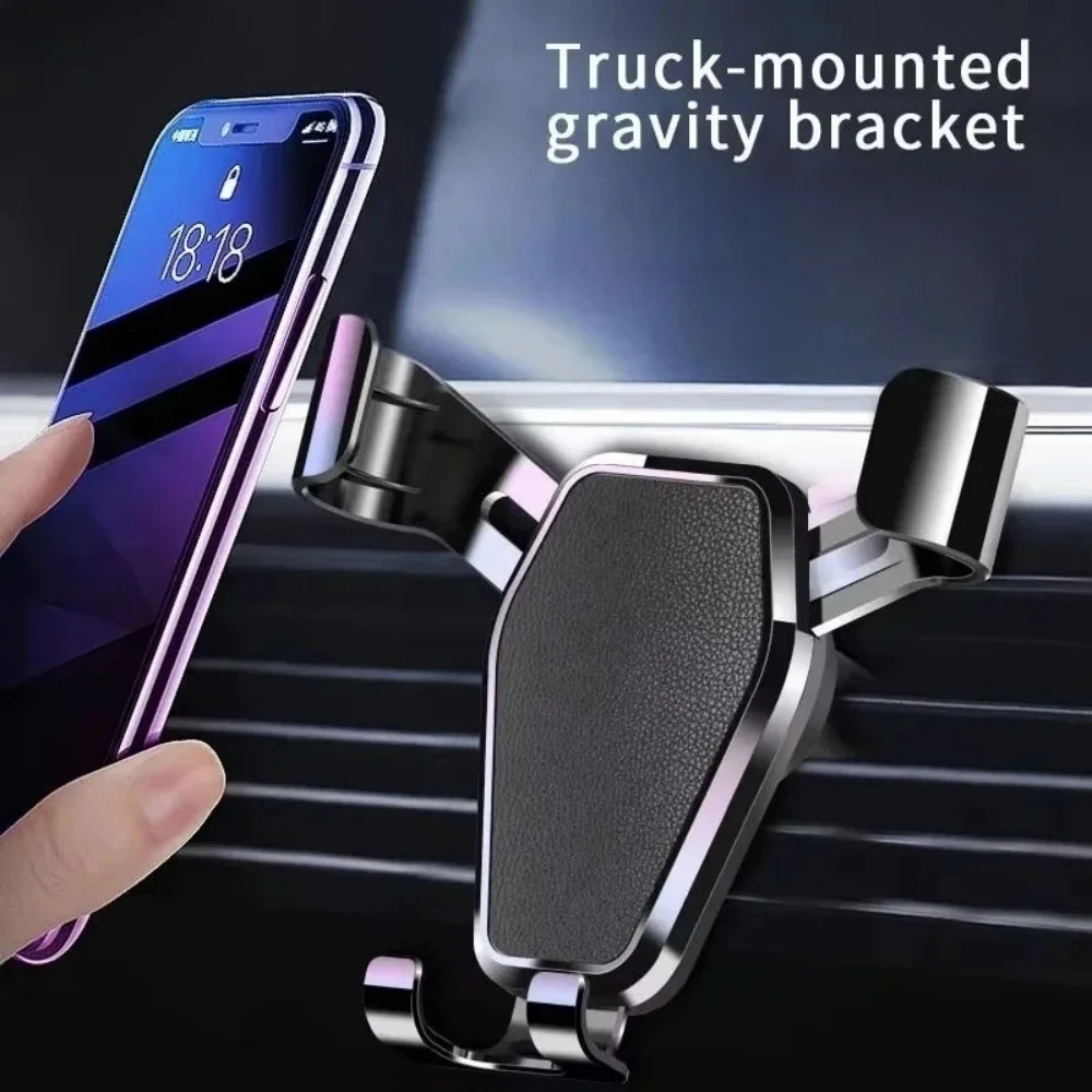 Gravity Car Mobile Phone Holder Car Air Vent Clip Mount Stand Universal GPS Navigation Bracket For iPhone Samsung Xiaomi Huawei