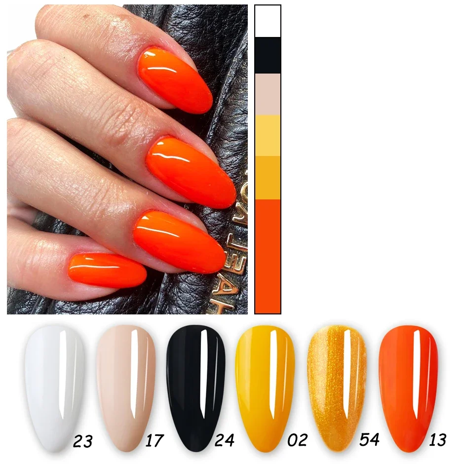 7ml Gel Nail Polish Color Top Base Coat Sealer Varnish Hybrid Black White Gellac Shiny Cat Eye Lacquer Manicure Decor FB1571