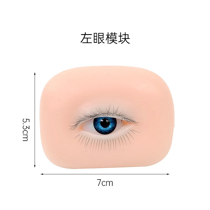 5D Eyelash Practice Eye Model Silicone Soft-Touch Simulation Double Layer Lash Training Makeup Tool
