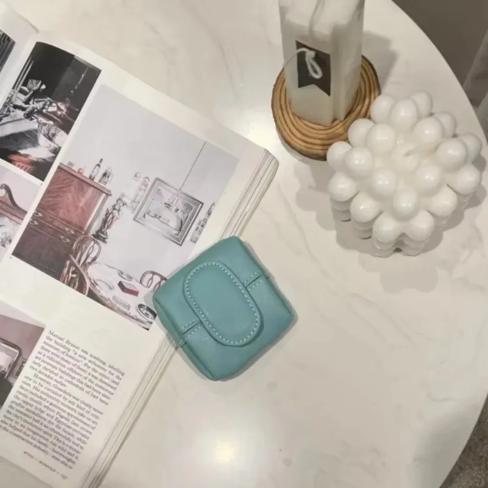 Y2K кошельки для монет с узором личи, портативный женский маленький мешочек для мелочи, маленький кошелек из воловьей кожи, сумка для губной помады, кошелек для монет из натуральной кожи