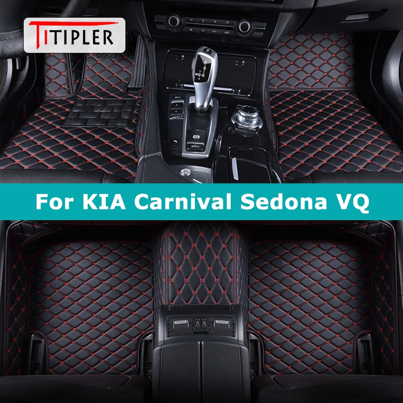 TITIPLER Custom Car Floor Mats For KIA Carnival Sedona VQ Auto Carpets Foot Coche Accessorie