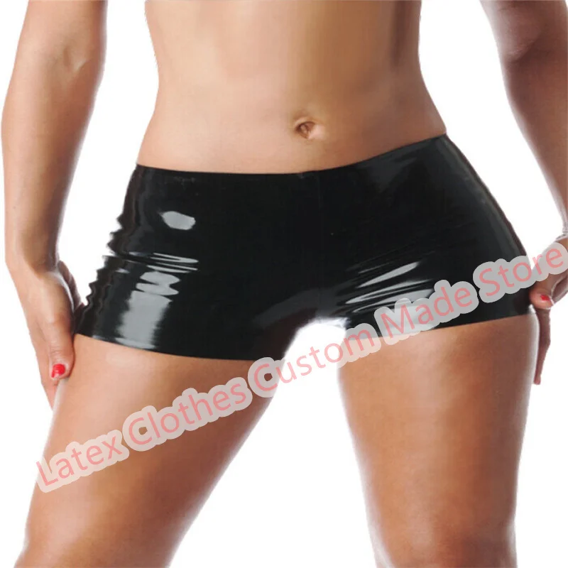 

Women Latex Panties Customise Sexy Fetish Black Supply Plus Size Shorts