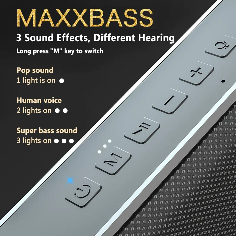 SD 카드 슬롯 및 서브우퍼를 갖춘 상업용 무선 60W 고출력 실외 블루투스 스피커