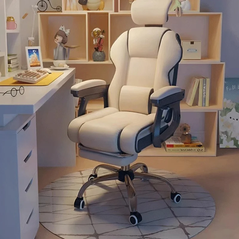 Kawaii Gaming Office Chair Swivel Vanity Waiting Ergonomic Office Chair Editor Nordic Silla Oficina Ergonomica House Furniture