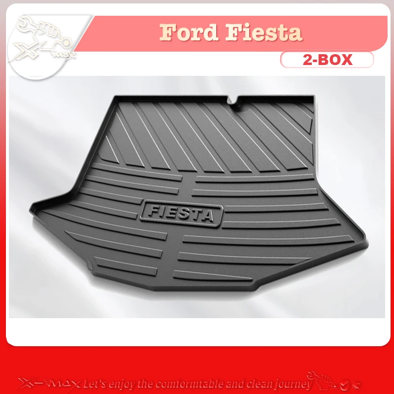 For Ford Fiesta 2004-2014 Custom Fit Car Trunk Mat All Season Black Cargo Mat 3D Shaped Laser Measured Trunk Liners