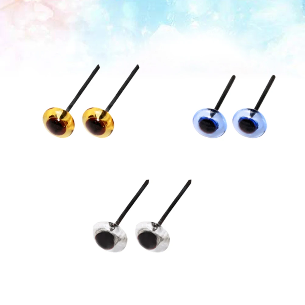 

150Pairs Animal Safety Eyes Transparent Plastic 5mm Blue Brown Clear for DIY Crafts Home Decor Transparent Eyes
