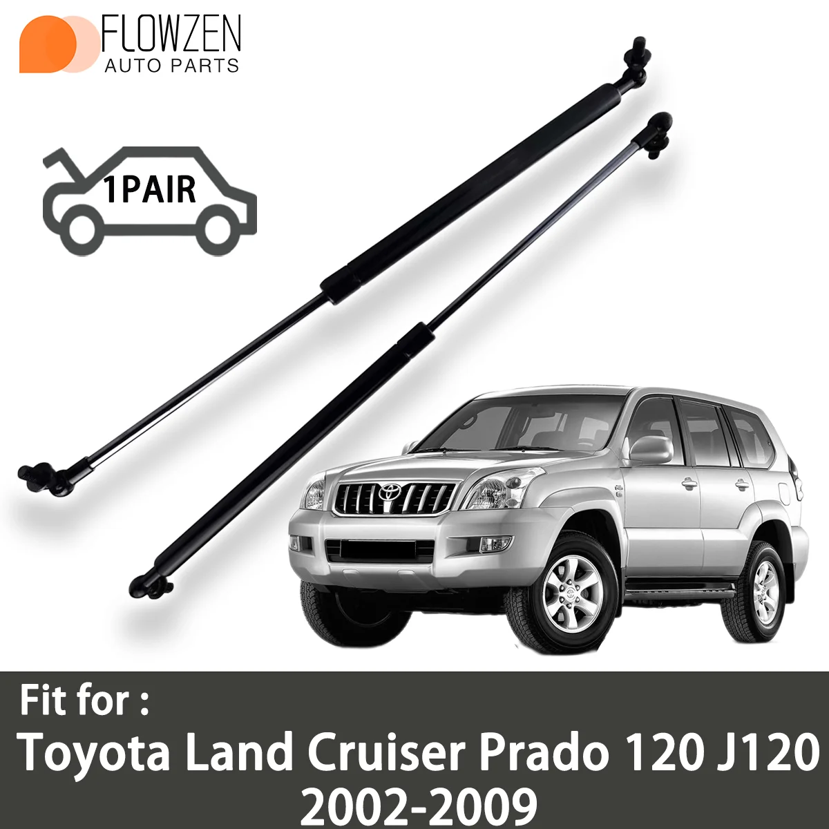 Trunk Gas Struts Spring Bar OE 5345069055 Rear Shock Strut Bar Pressure Rod For Toyota Land Cruiser Prado 120 J120 2002-2009