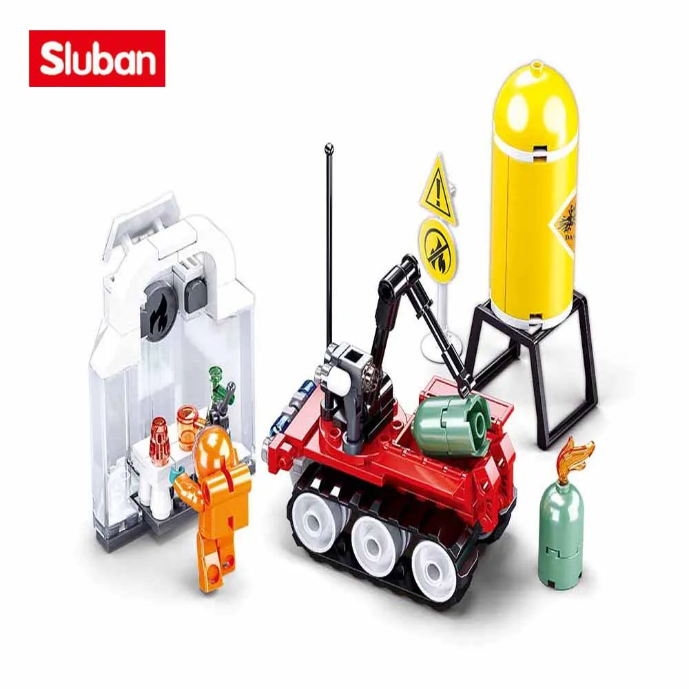 Sluban Building Block Toys Fire Control B0963 Fire Drill Training 130PCS Bricks Fighting Compatbile With Leading Brands