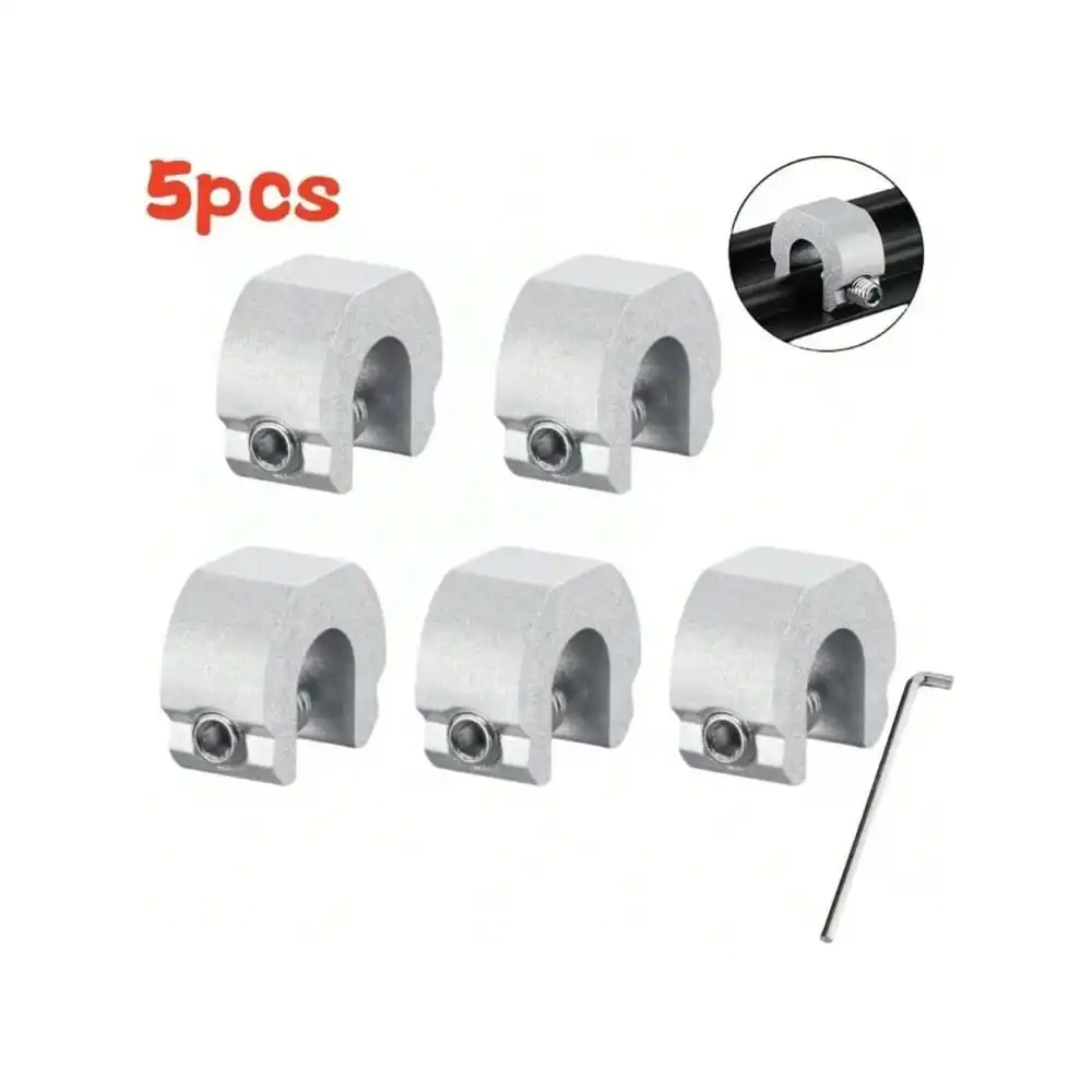 5/10 Pieces Aluminum Alloy Window Lock Limiter, Sliding Door and Window Limiter, Sliding Door and Window Metal Safety Clip - view 2