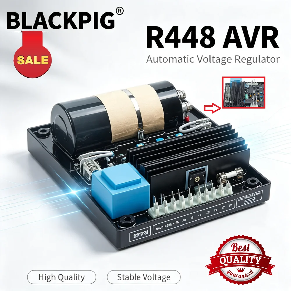 2026 R448 AVR Automatic Voltage Regulator Alternator Stabilizer Circuit Board Ddjustor For 600KW Leroy Somer Generator Parts