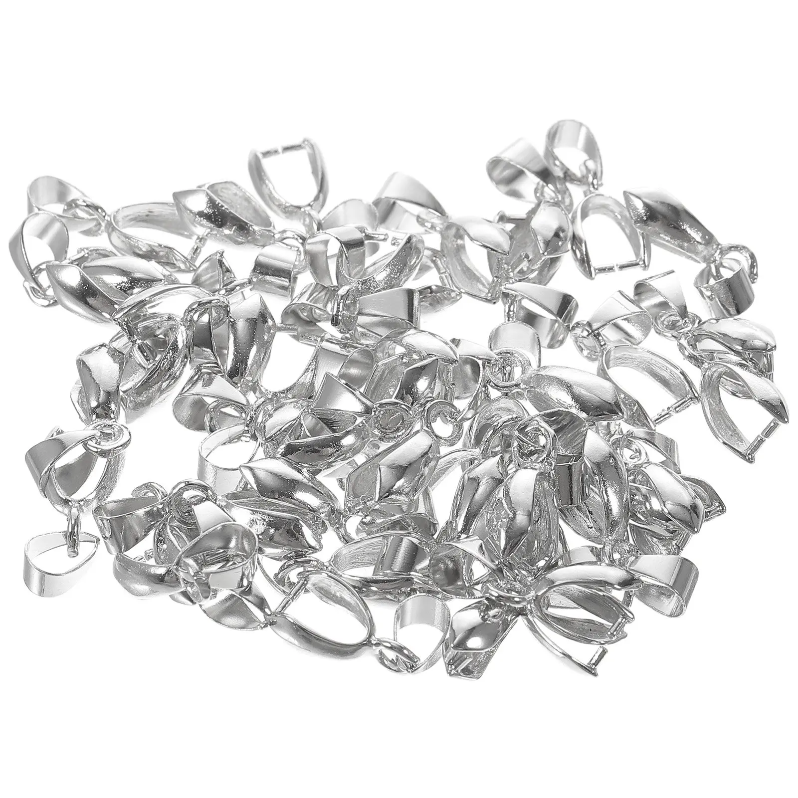 

50 шт. легких износостойких соединителей-застежек для нефритовых кулонов, для изготовления ожерелий своими руками, для кристаллических и латунных подвесок