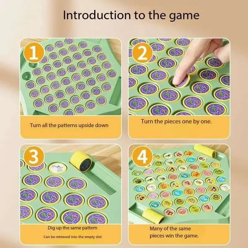 Tier Obst Memory Matching Spiel Pädagogisches Brettspiel Kinder Interaktive Eltern-kind-Schach Set Cartoon Logisches Denken Spielzeug
