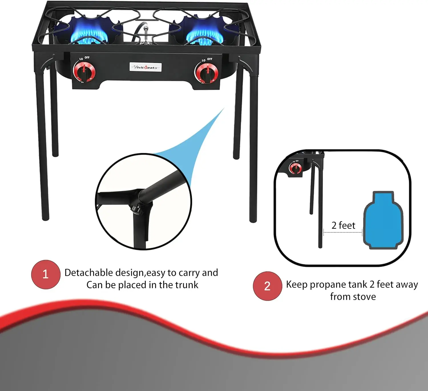 Пропан Газ 20 PSIG Регулятор высокого давления Открытый Кемпинг Табор Сад Барбекю Гриль Печь Пальник