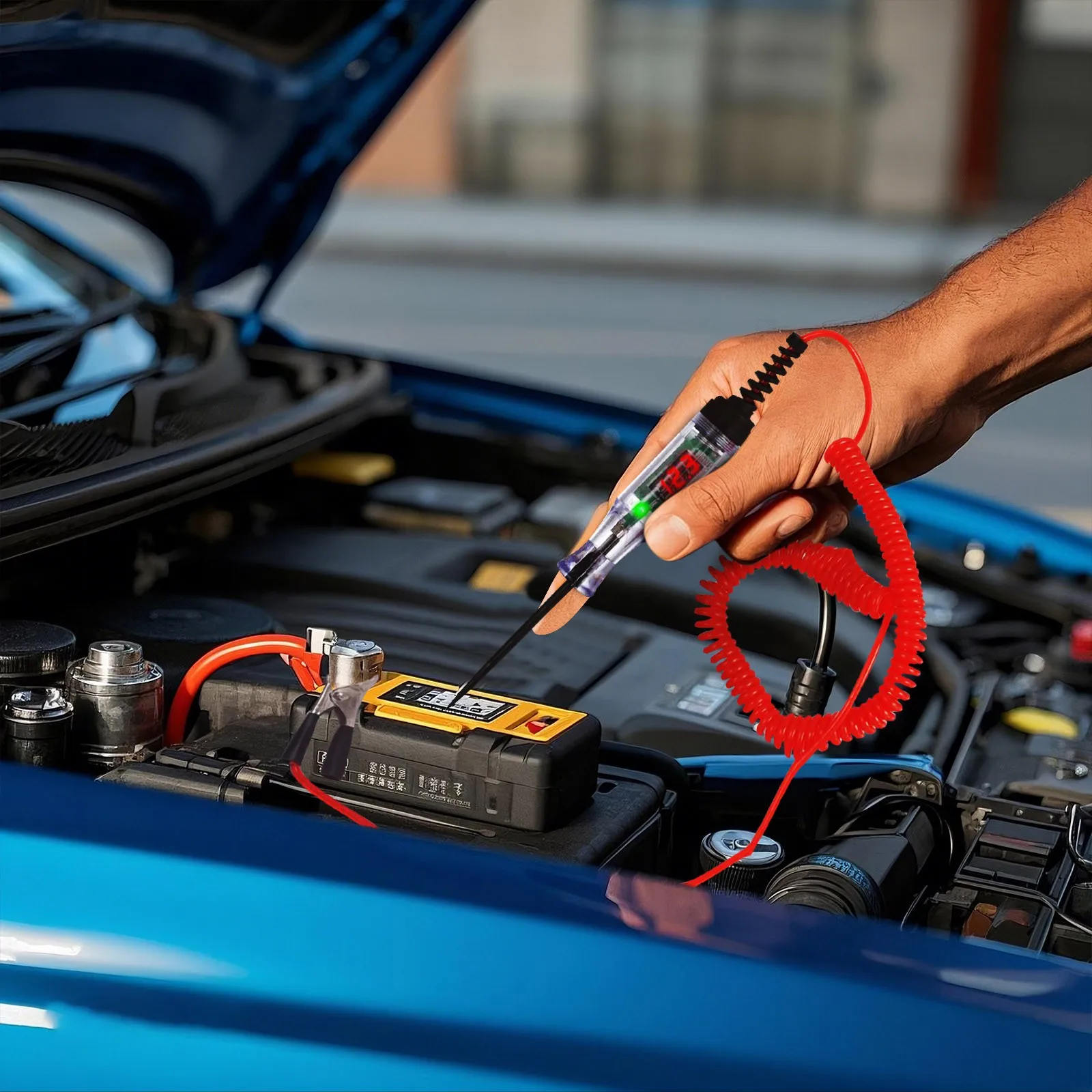 Car Circuit Test Pen LED Display Digital Voltage Tester Checker Car Electrical Repair Automotive Diagnostic Electrical Probe