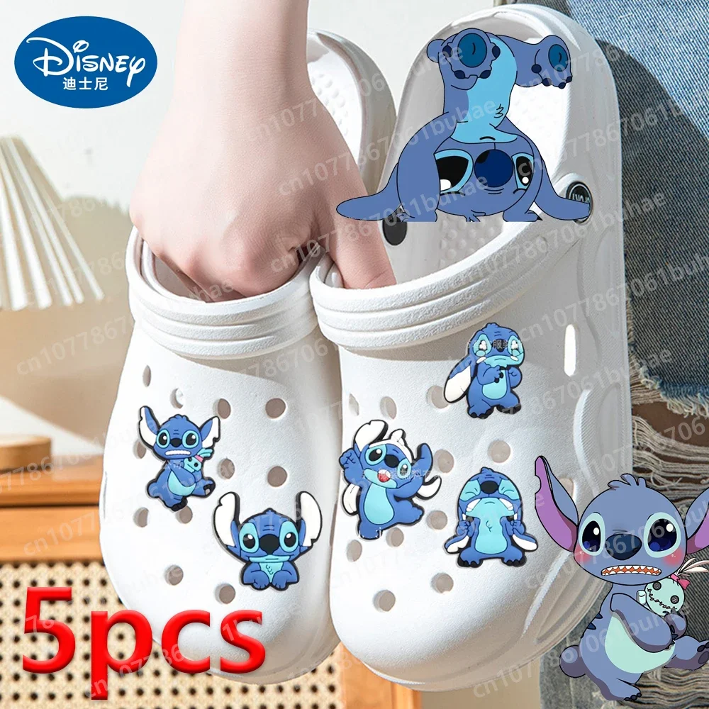 

Disney Stitch Series Shoe Buckles Woman Shoe Decorative Anime Cartoon Stich Pattern Detachable Shoe Buckles Accessories Gift