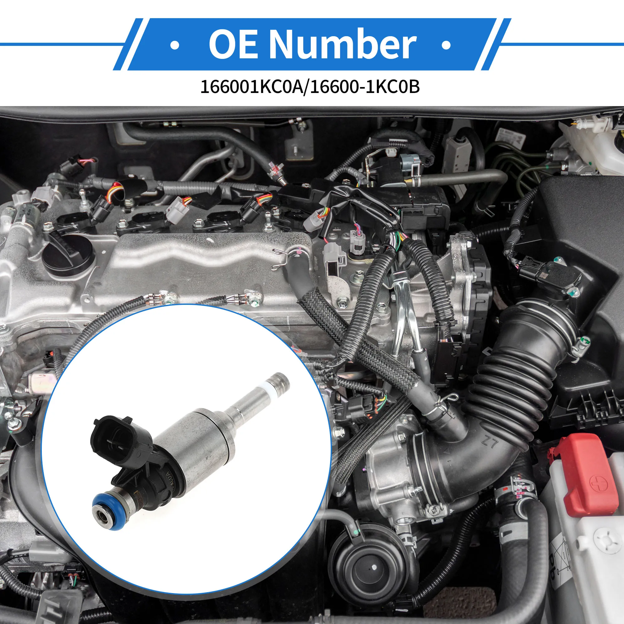 

Топливная форсунка UXCELL No 166001KC0A/16600-1KC0B для Nissan Juke 1.6t 11-17 1 шт., черный