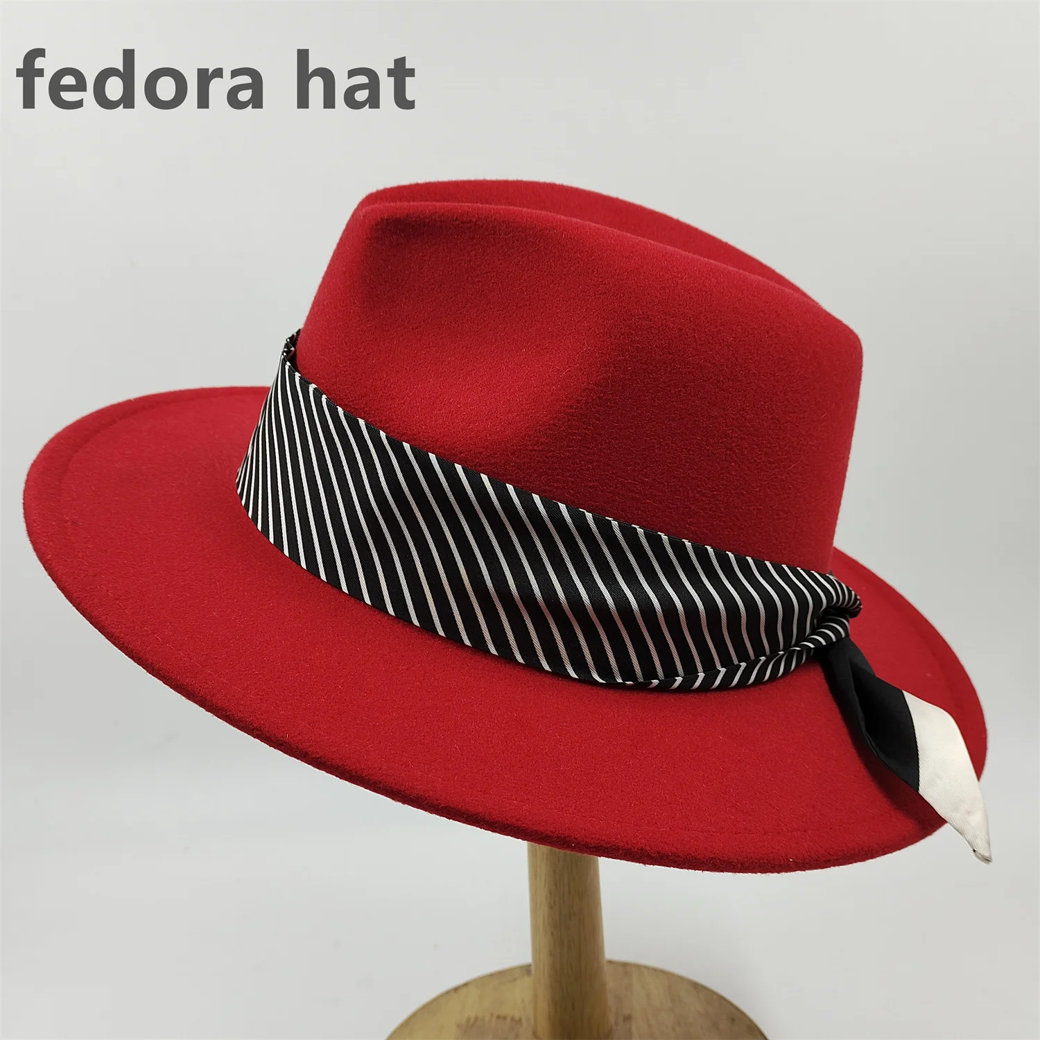 Fashion Ribbon Accessories Fedoras Hat for Women and Men Autumn Panama Jazz Cap Britain Style Elegant Retro Fedora Wide Brim Hat