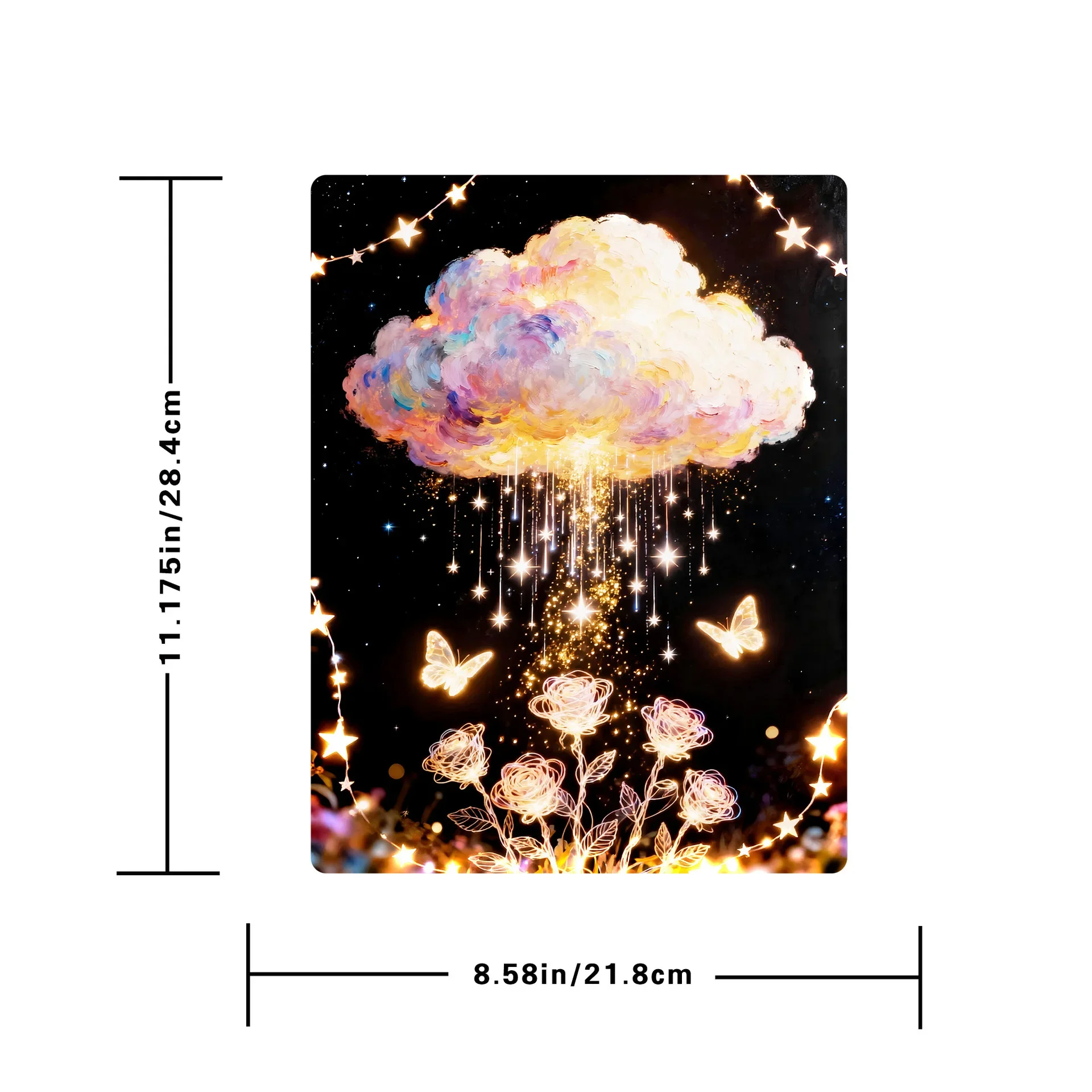 Light-transmitting acrylic colored cloud puzzle game ornament acrylic light-transmitting decorative painting puzzle