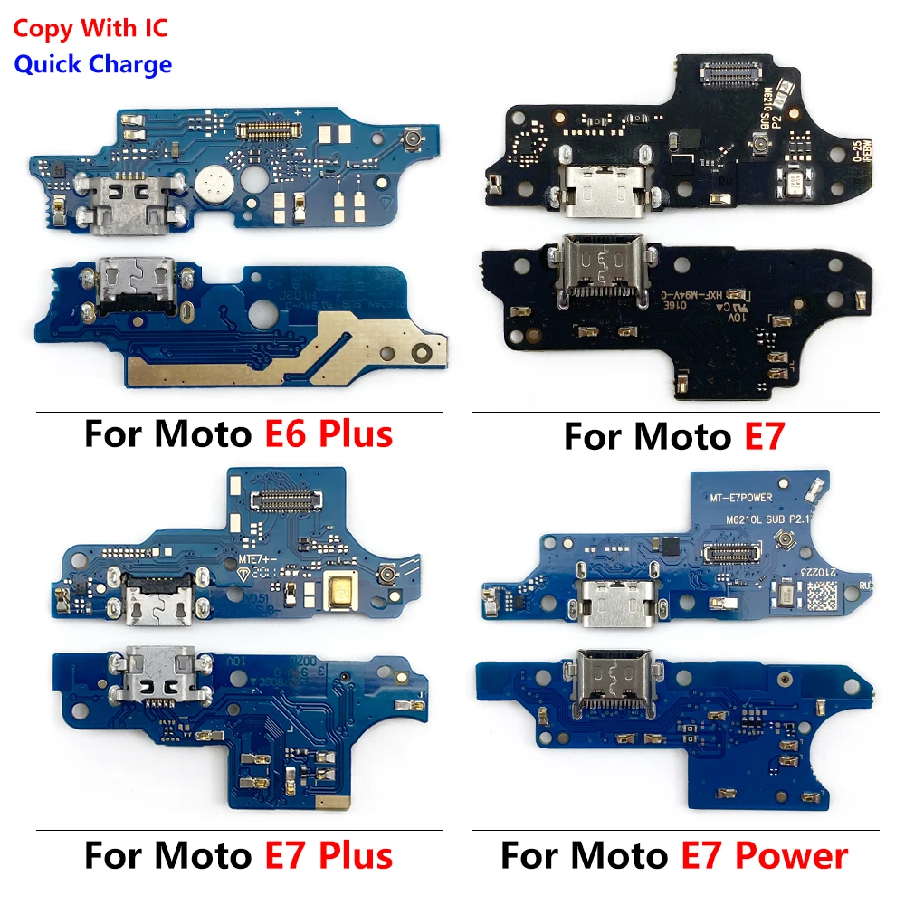 50Pcs,USB Charging Port Charger Connector Flex Board For Moto G22 G71 G51 5G E40 E20 E6 Plus E7 Power / One Fusion Hyper Macro