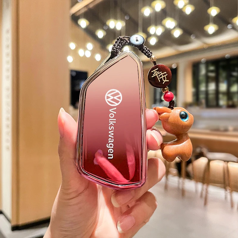 حافظة مفاتيح السيارة من البولي يوريثان لسيارة VW Golf 8 MK8 Teramont ID.3 ID.4 ID.5 سكودا Enyaq iV Octavia Seat Leon اكسسوارات السيارات #2