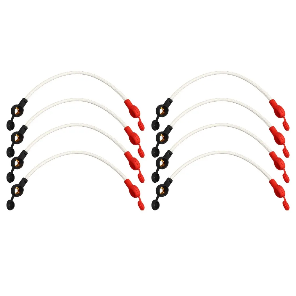 8PCS Fireproofing Battery Inverter Cables Copper Wire Easy Installation Battery Cable High‑temperature Tolerant with Dust Hat
