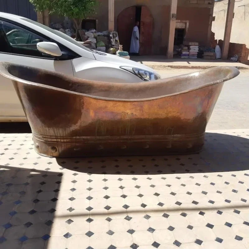 Bathroom Bathtub Portable Copper Antique Bathtub Hotel Home Resort Spa Supply Smart Copper Bathtub