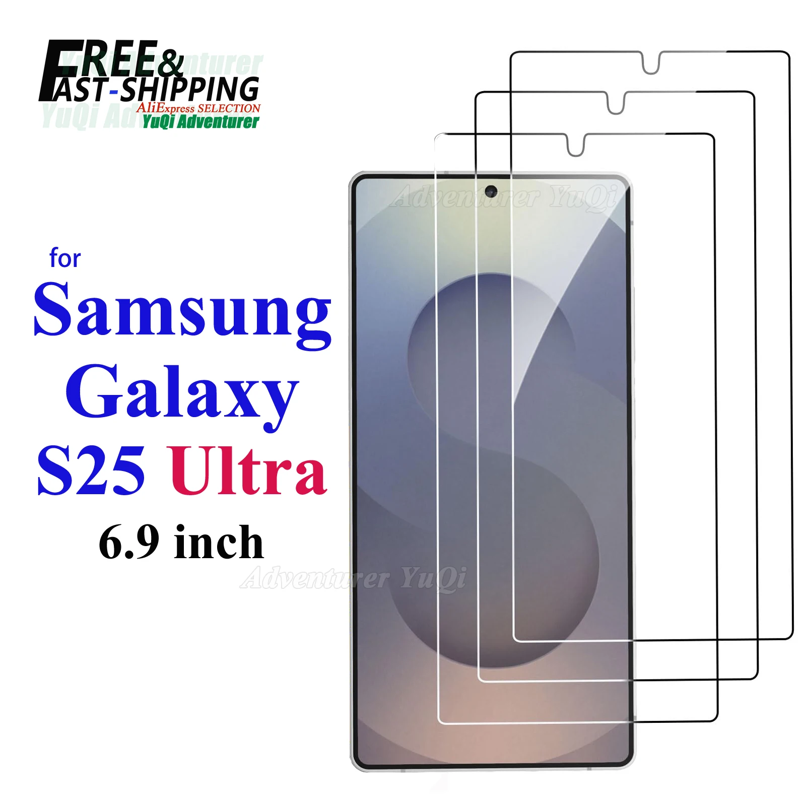 

Screen Protector For Samsung Galaxy S25 Ultra 5G 6.9 inch Tempered Glass HD Crystal Mica 9H Anti Scratch Case Friendly Clear