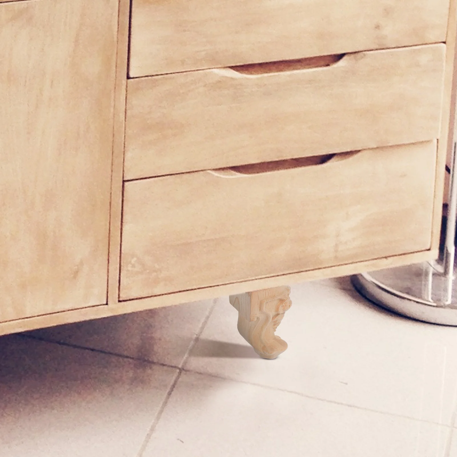 

4Pcs Rubber Wood Furniture Legs Simple Wooden Replacement Sofa Feet Chair Legs Wood Furniture Feet Chair Leg Extenders