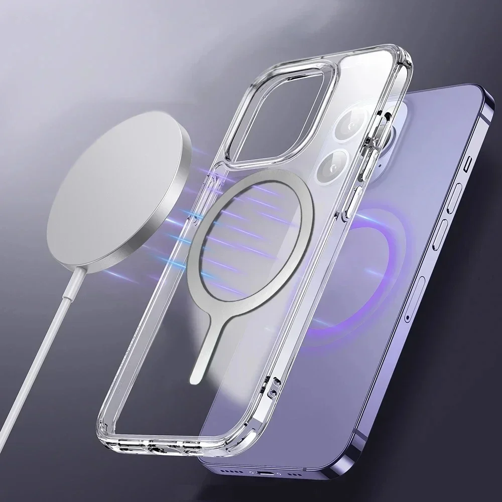 10-1 Stück Metallring-Aufkleber Magnetische Kabellose Ladehalterung für das Auto für Magsafe-Hüllen-Konverter-Adapterring für iPhone Samsung – Detail 9