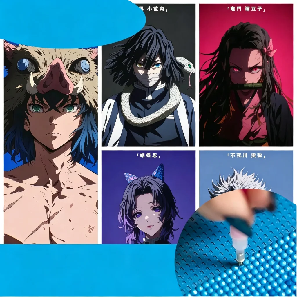 Kit de Pintura de Diamantes 5D con Diseño de Inosuke de Demon Slayer, Máscara de Jabalí, Mosaico, Bordado, Arte, Decoración de Paredes para el Hogar, Manualidades DIY