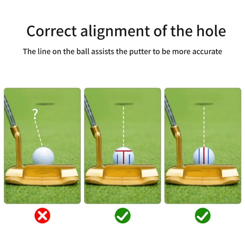 ลูกกอล์ฟ Line Marker ลูกกอล์ฟ Line Marking Alignment Tool อุปกรณ์กอล์ฟ DropShipping