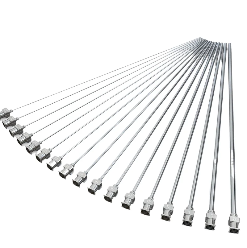 Imagem -02 - Ponta Longa sem Corte Luer Lock Industrial Dispensing Needle Ótimo para Laboratório de Ciências Hobby Crafts 200 mm 8g26g Sus304 Pcs
