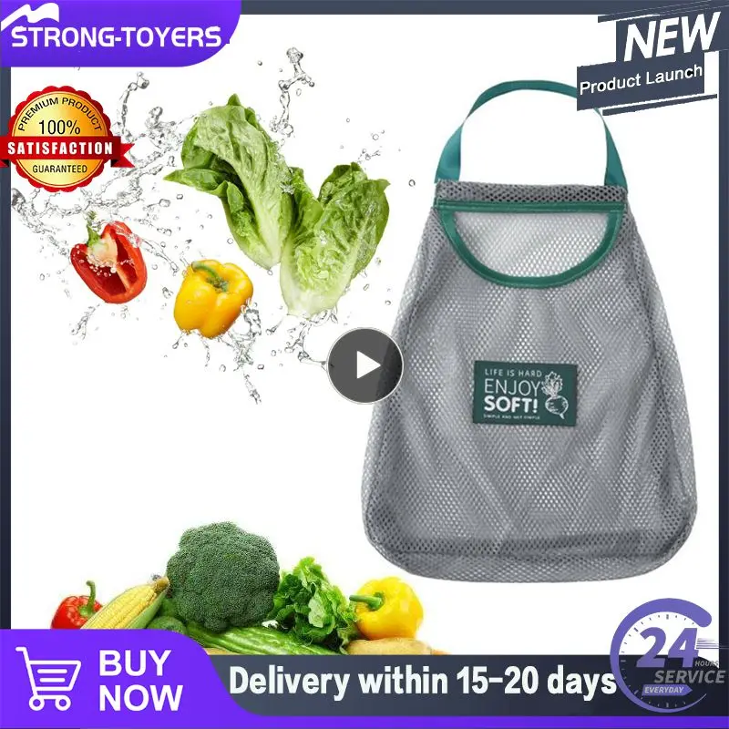 Vegetable Bags Kitchen Fruits Vegetables Storage Hanging Bag Reusable Grocery Produce Bags Mesh Onion Grocery Ecology Mesh Bag