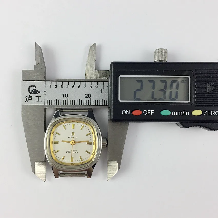 Original stock, produced by Shanghai Watch Factory, Golden Rooster 17-diamond mechanical women's watch, diameter 24 mm