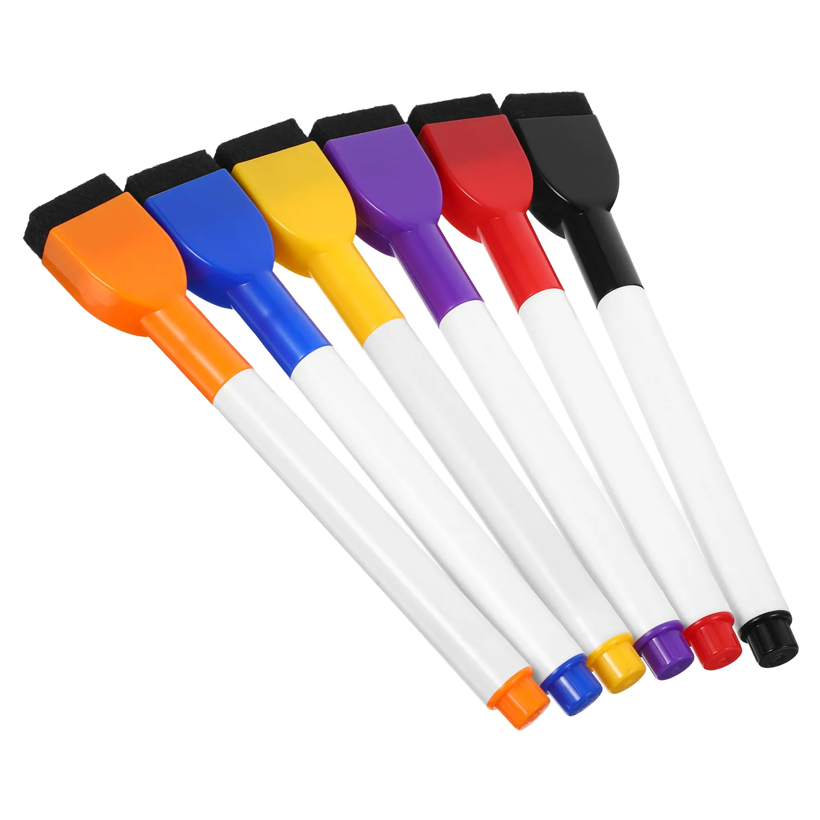 

6pcs Colorful Whiteboard Markers Erasable Dry Paint Pens Smooth Writing Vibrant Colors Suitable for Whiteboards Glass Ceramics