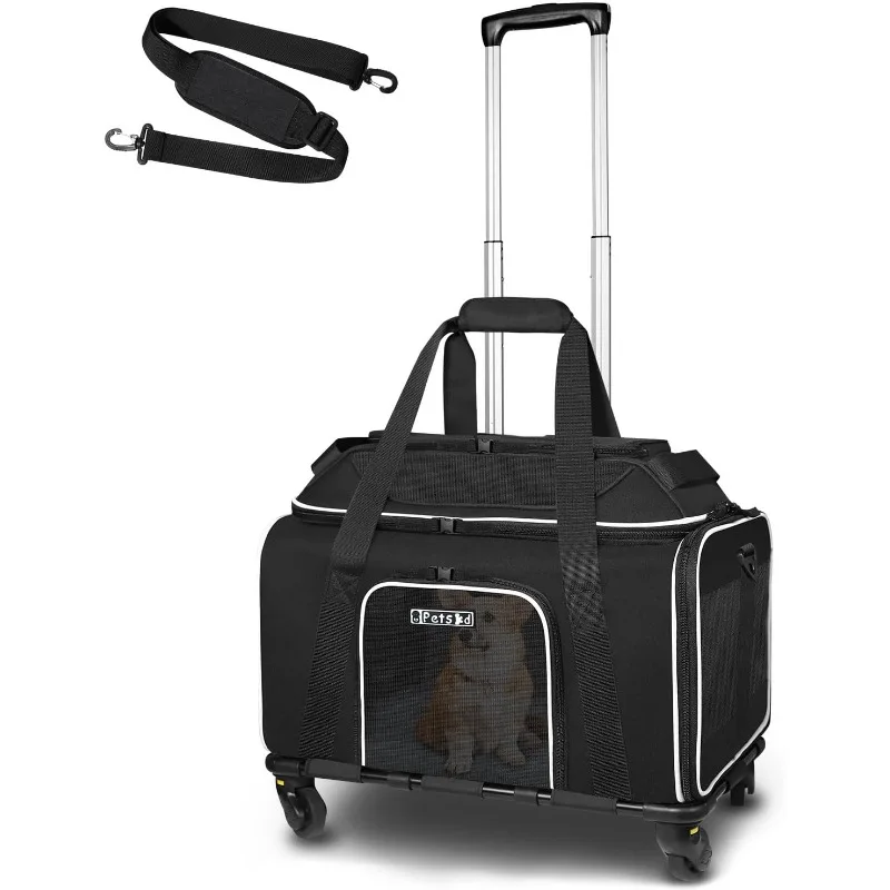 

Top-Expandable with Wheels 17x13x9.5 Inches Southwest Allegiant Airline Approved, Soft-Sided Carrier