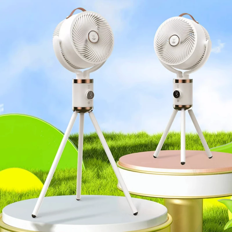 Camping Circulating Fans Outdoor Portable High Wind Floor Fans Shaking Head Charging Super Long Endurance Summer Cooling Fan