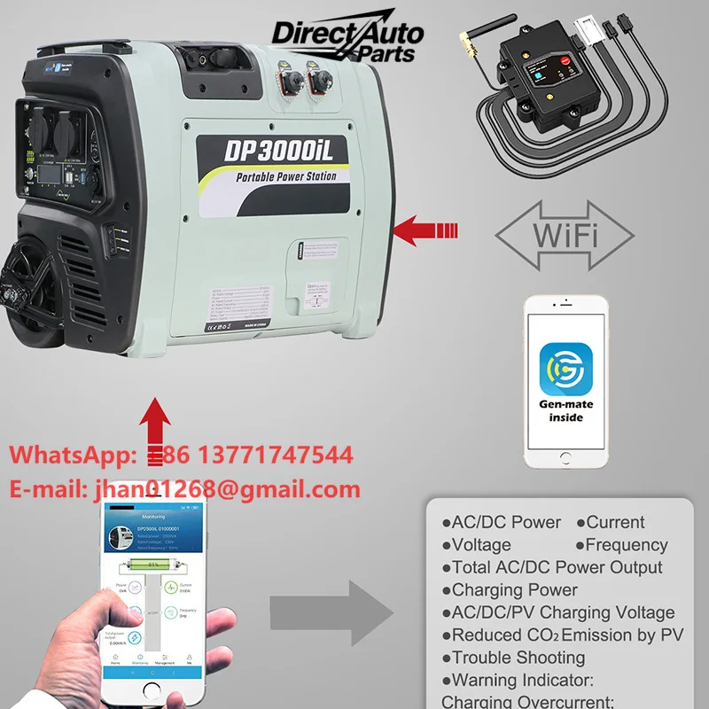 Portable 3000W LiFePO4 Solar Power Station with MPPT Controller and Pure Sine Wave Inverter External Battery Source for Car
