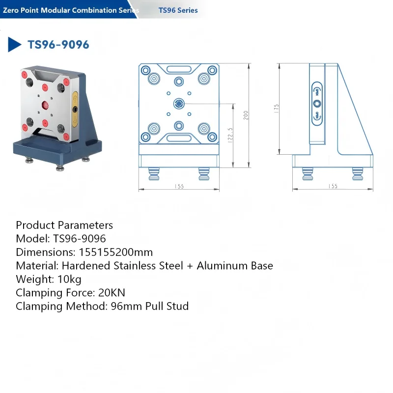 ZPP Precision Quick Change Fixture System For Center Modular Workholding Tool Base For CNC Machine